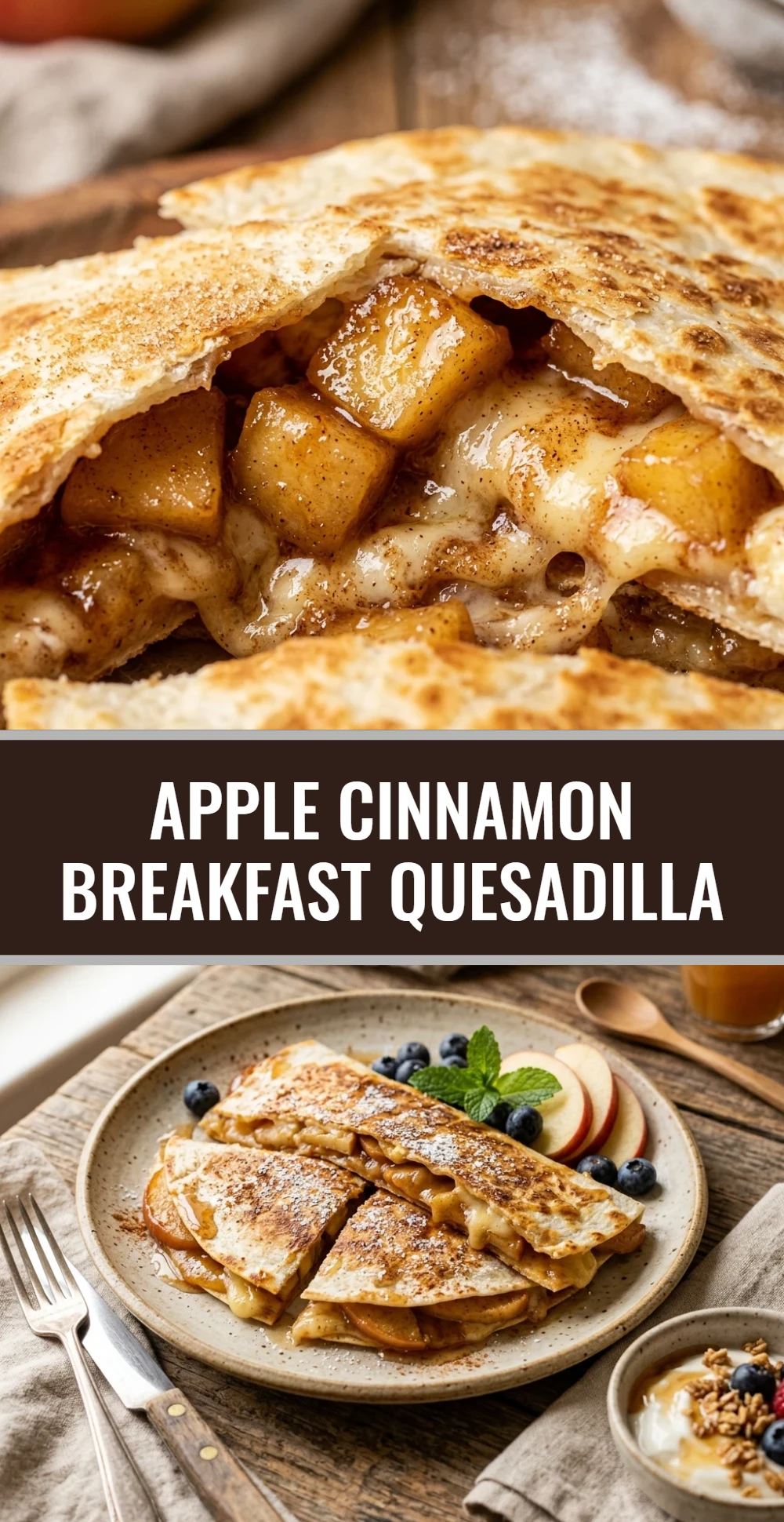 Apple Cinnamon Breakfast Quesadilla