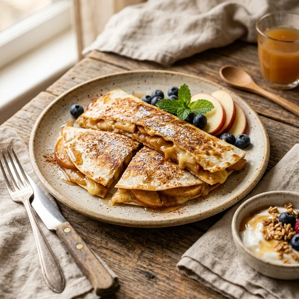 Apple Cinnamon Breakfast Quesadilla