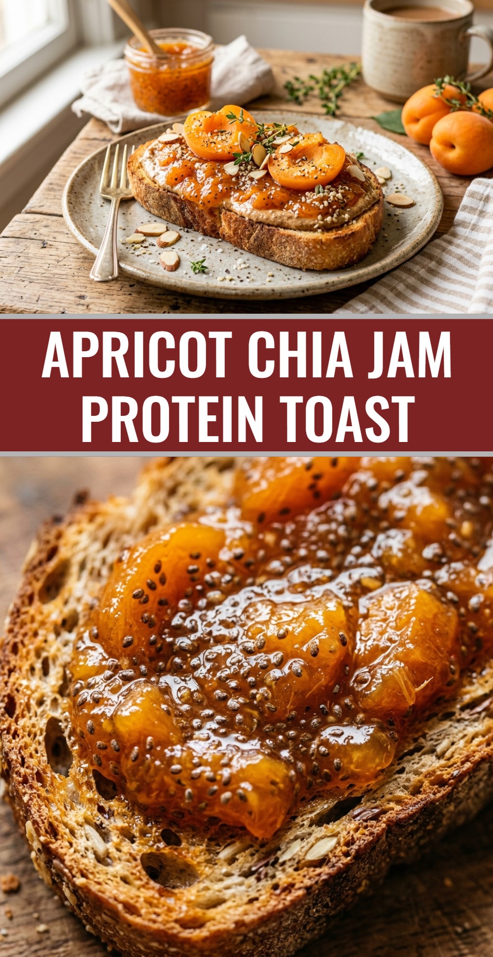 Apricot Chia Jam Protein Toast