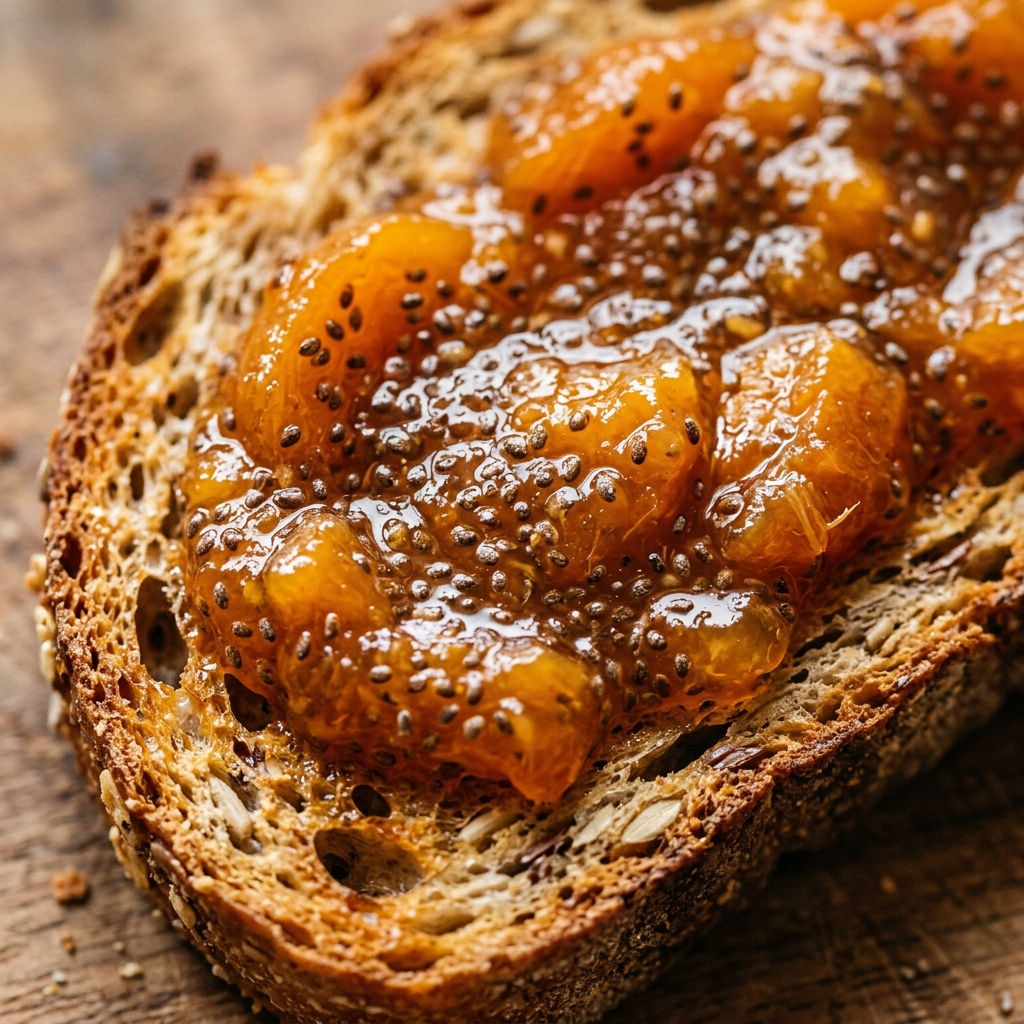 Apricot Chia Jam Protein Toast