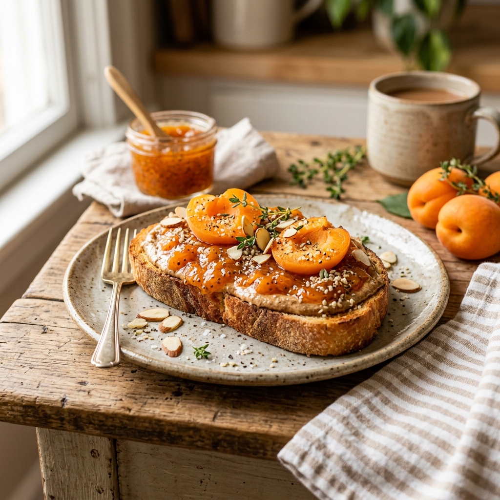 Apricot Chia Jam Protein Toast