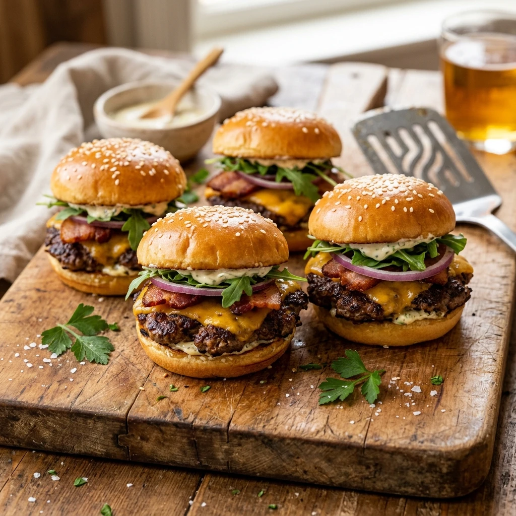 Blackstone Smash Burger Sliders