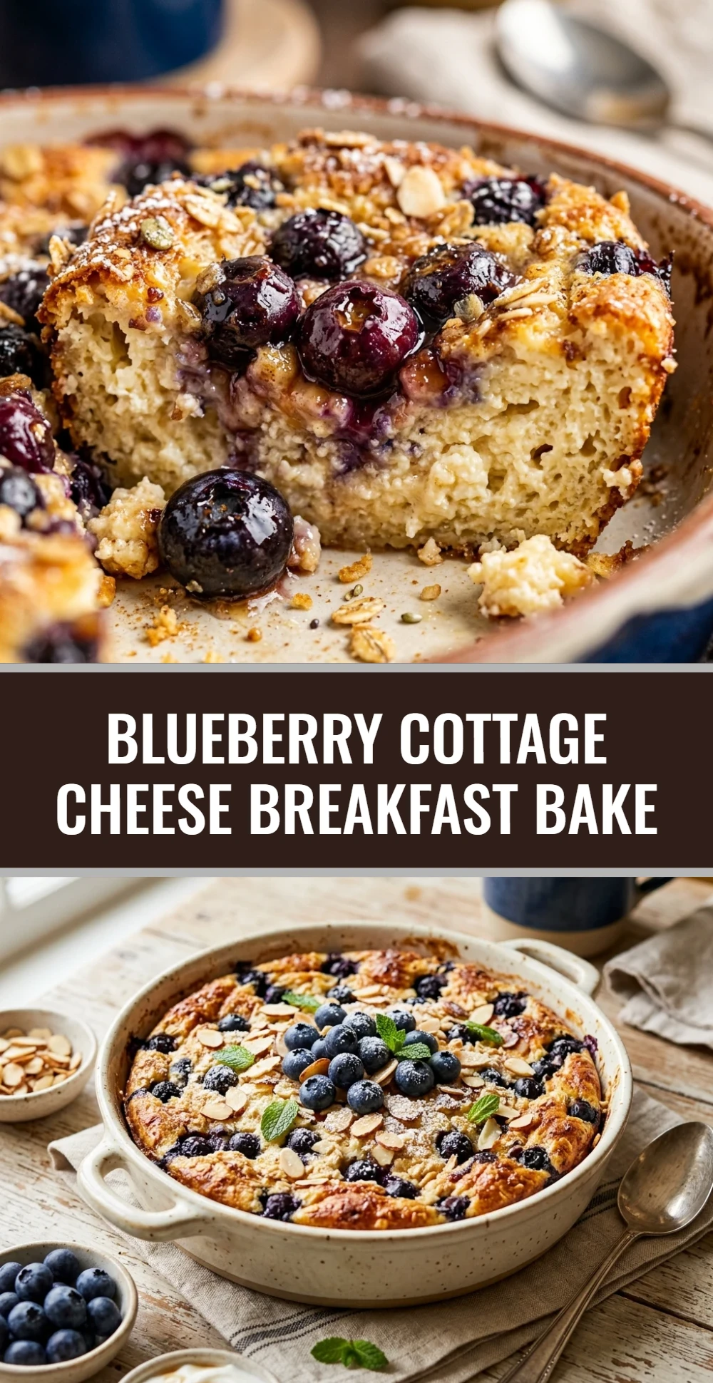 Blueberry Cottage Cheese Breakfast Bake