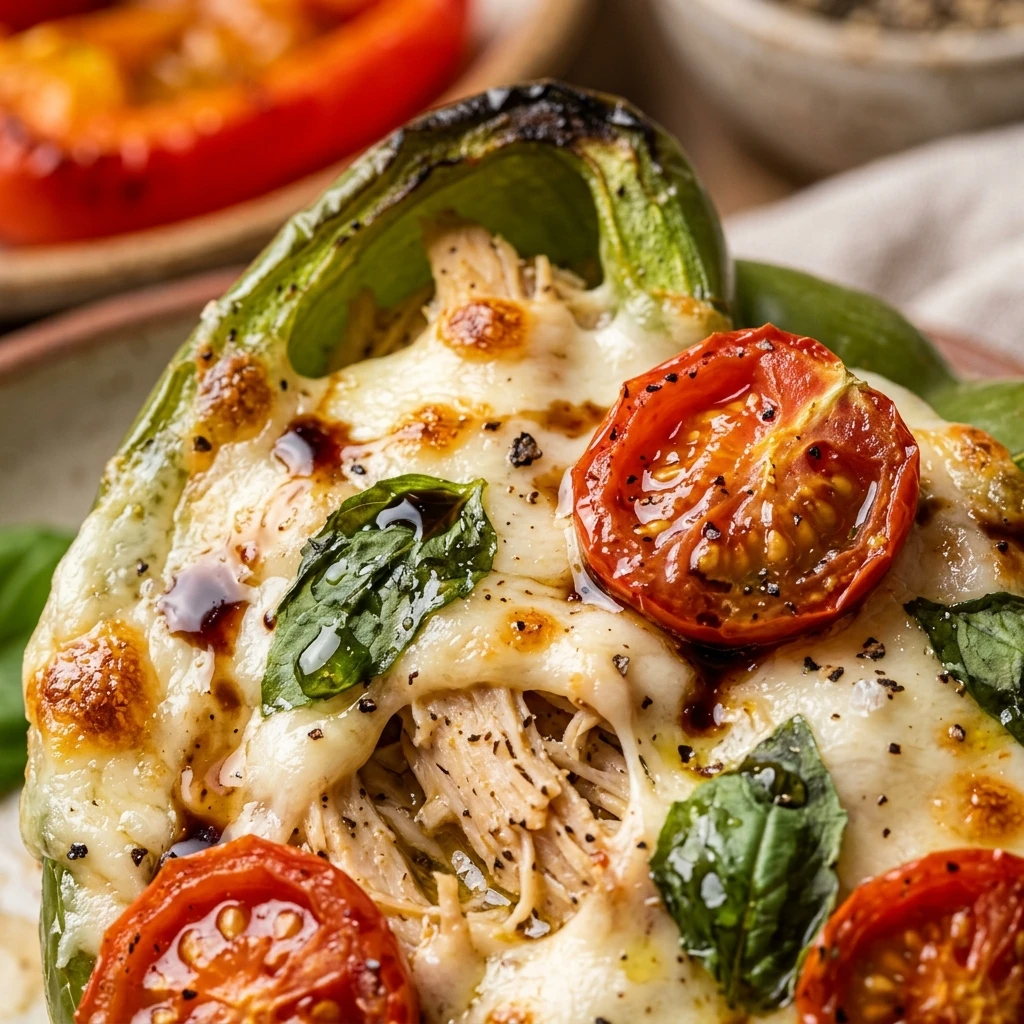 Caprese Chicken Stuffed Peppers