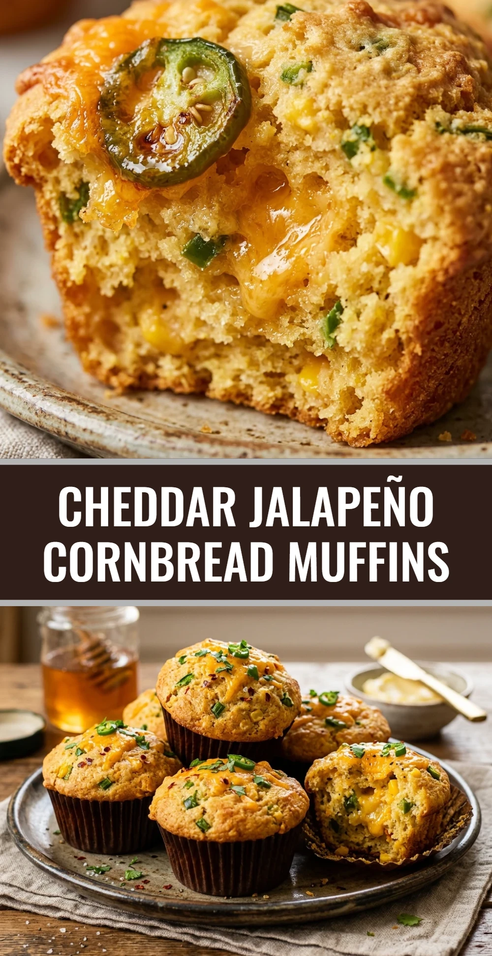 Cheddar Jalapeño Cornbread Muffins