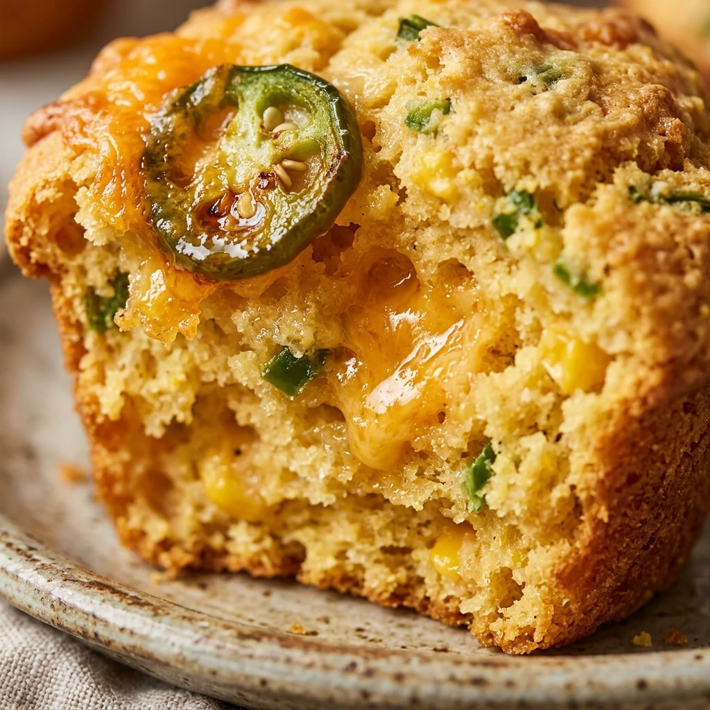 Cheddar Jalapeño Cornbread Muffins
