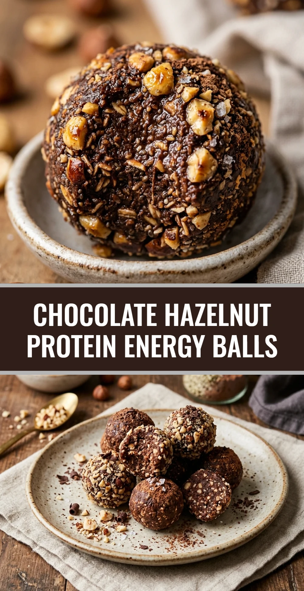 Chocolate Hazelnut Protein Energy Balls
