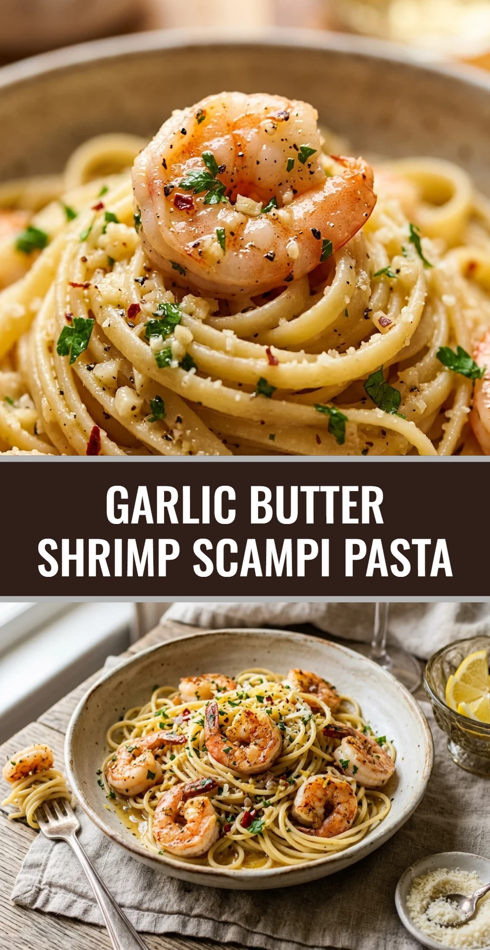 Garlic Butter Shrimp Scampi Pasta
