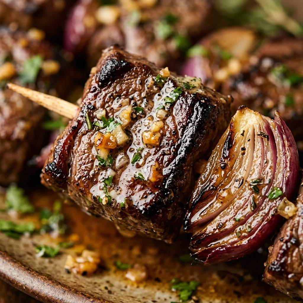 Garlic Butter Steak Kabobs