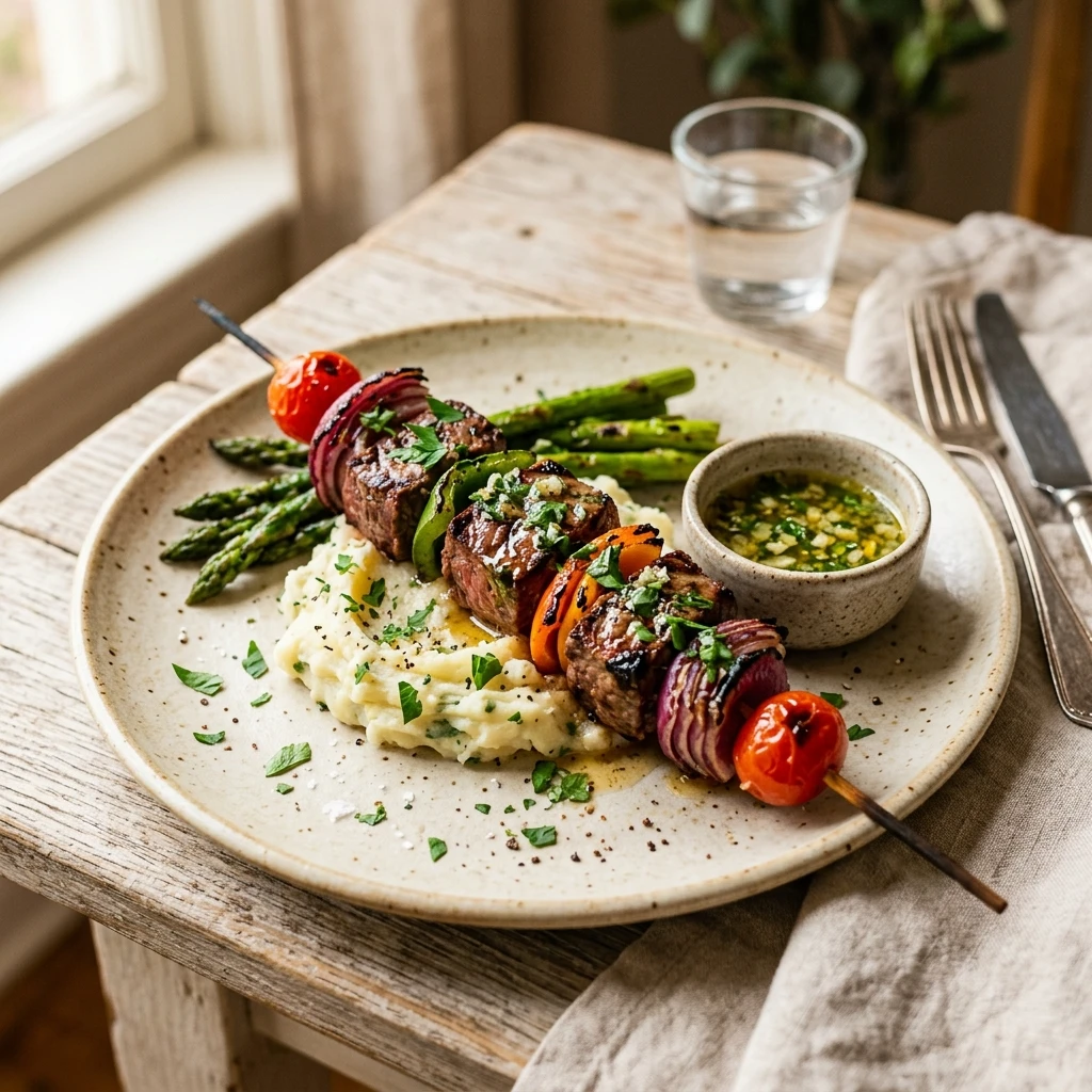 Garlic Butter Steak Kabobs