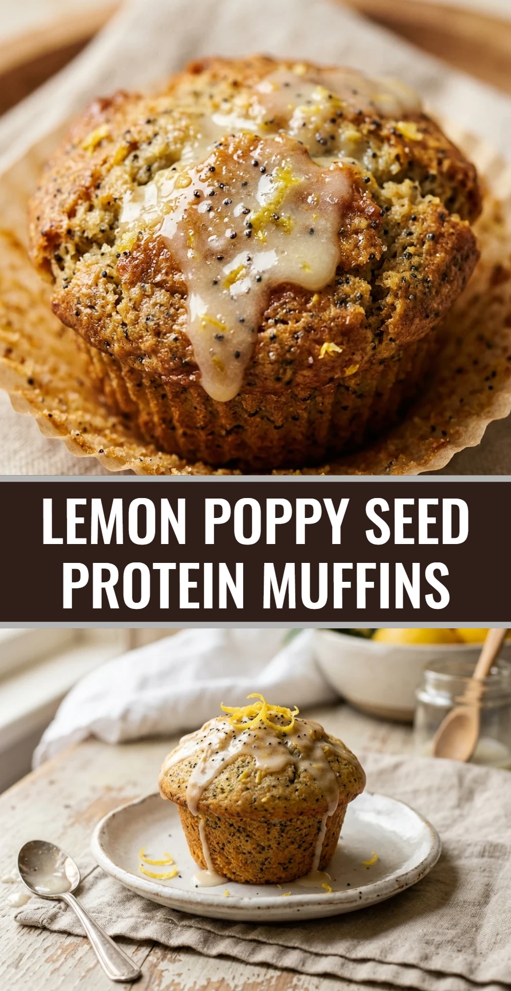 Lemon Poppy Seed Protein Muffins