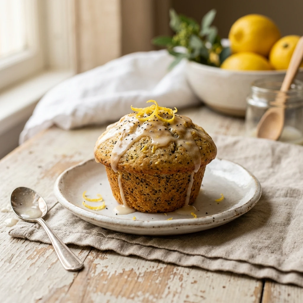 Lemon Poppy Seed Protein Muffins