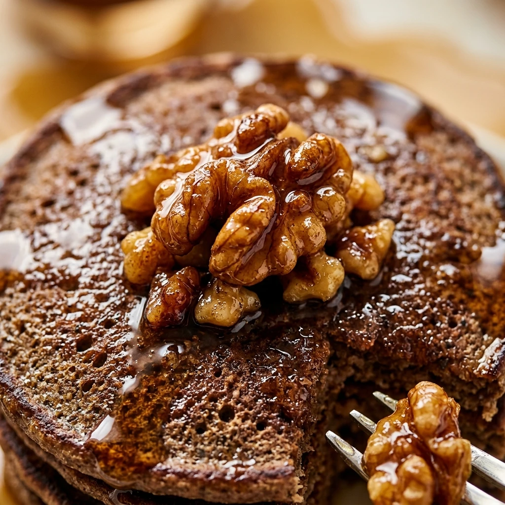 Maple Walnut Protein Pancakes