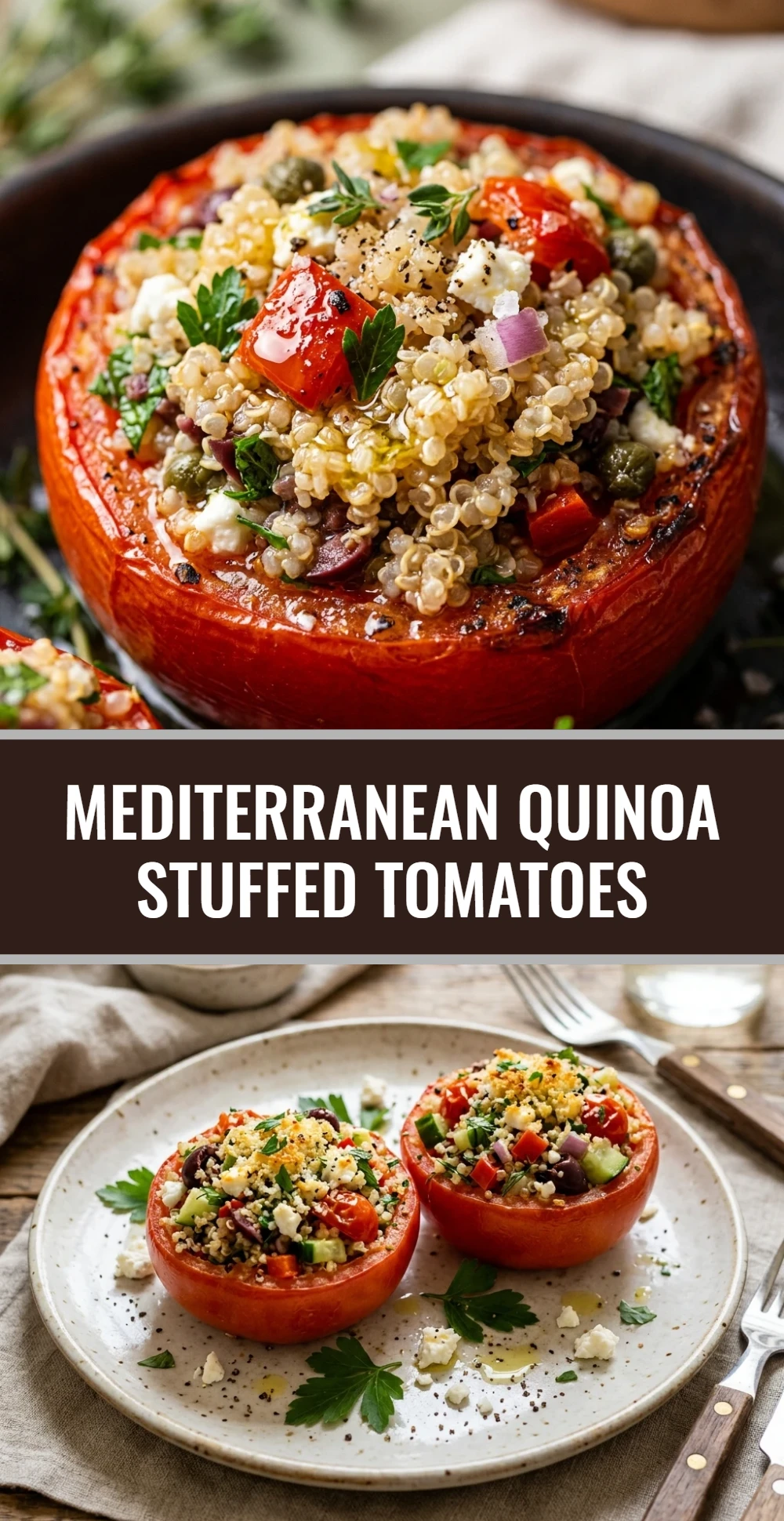 Mediterranean Quinoa Stuffed Tomatoes