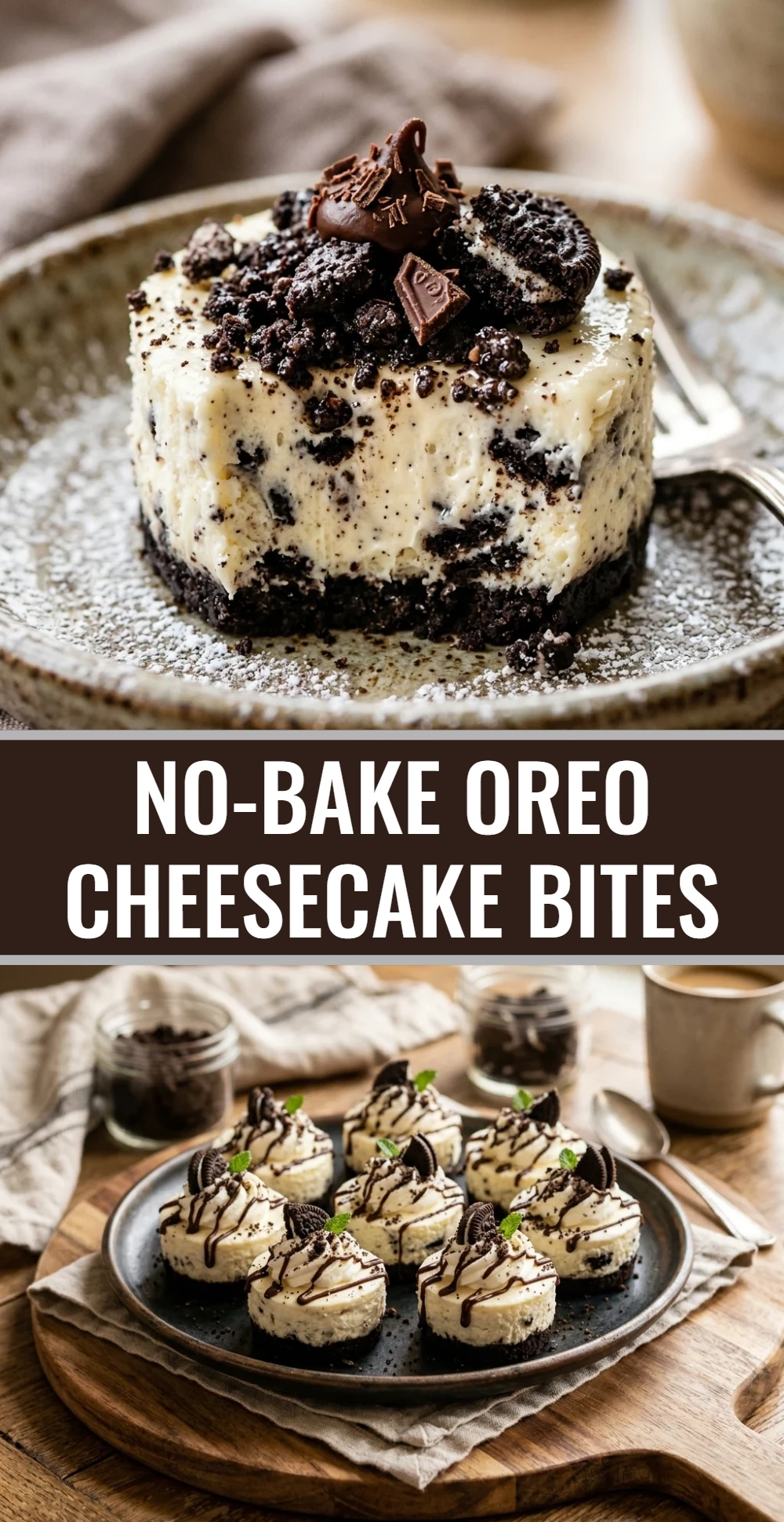 No-Bake Oreo Cheesecake Bites