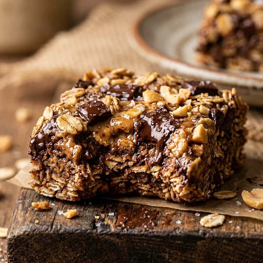 Peanut Butter Chocolate Oat Bars