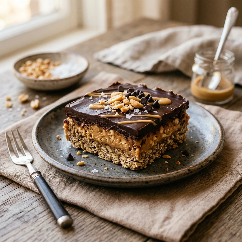 Peanut Butter Chocolate Oat Bars