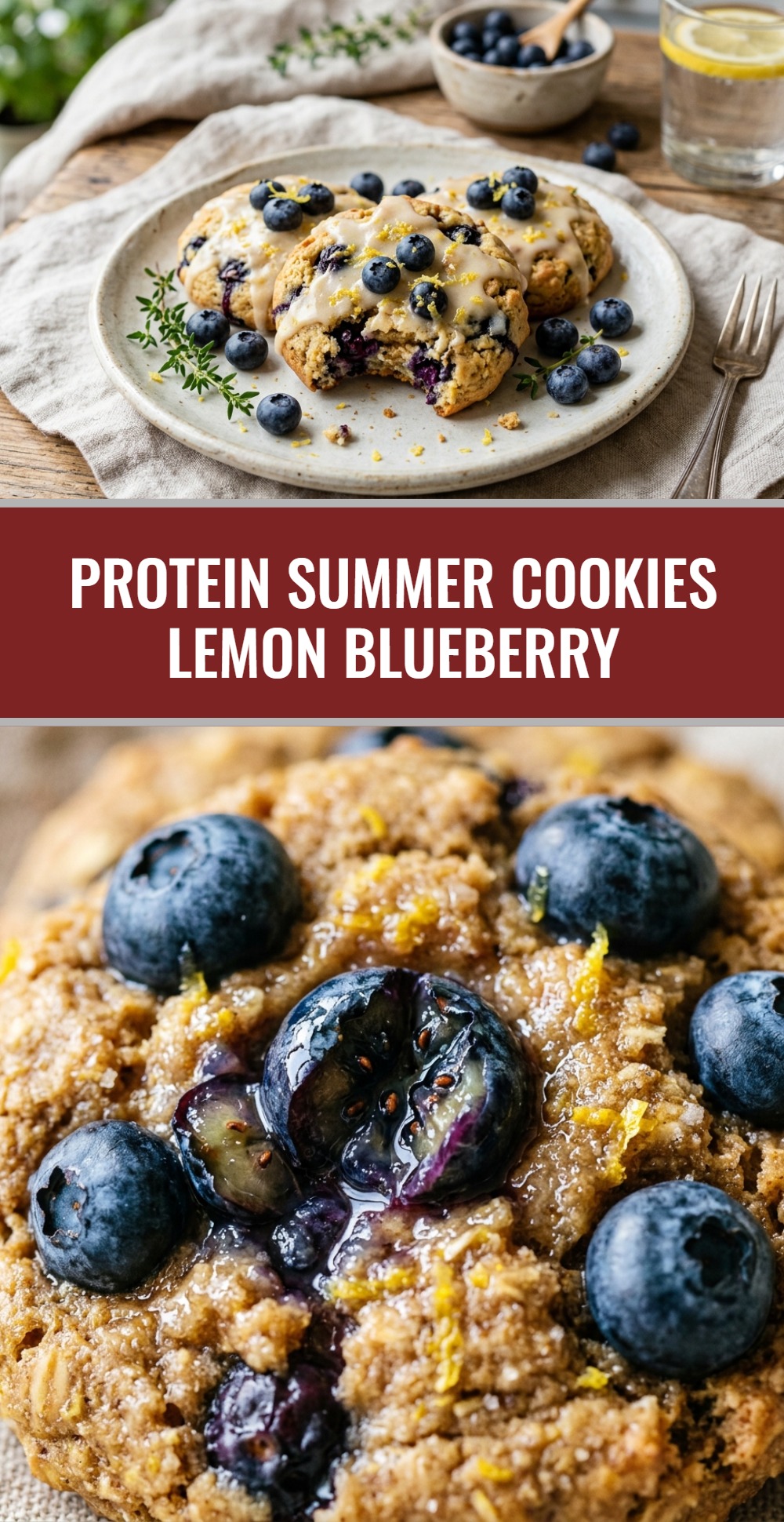 Protein Summer Cookies Lemon Blueberry