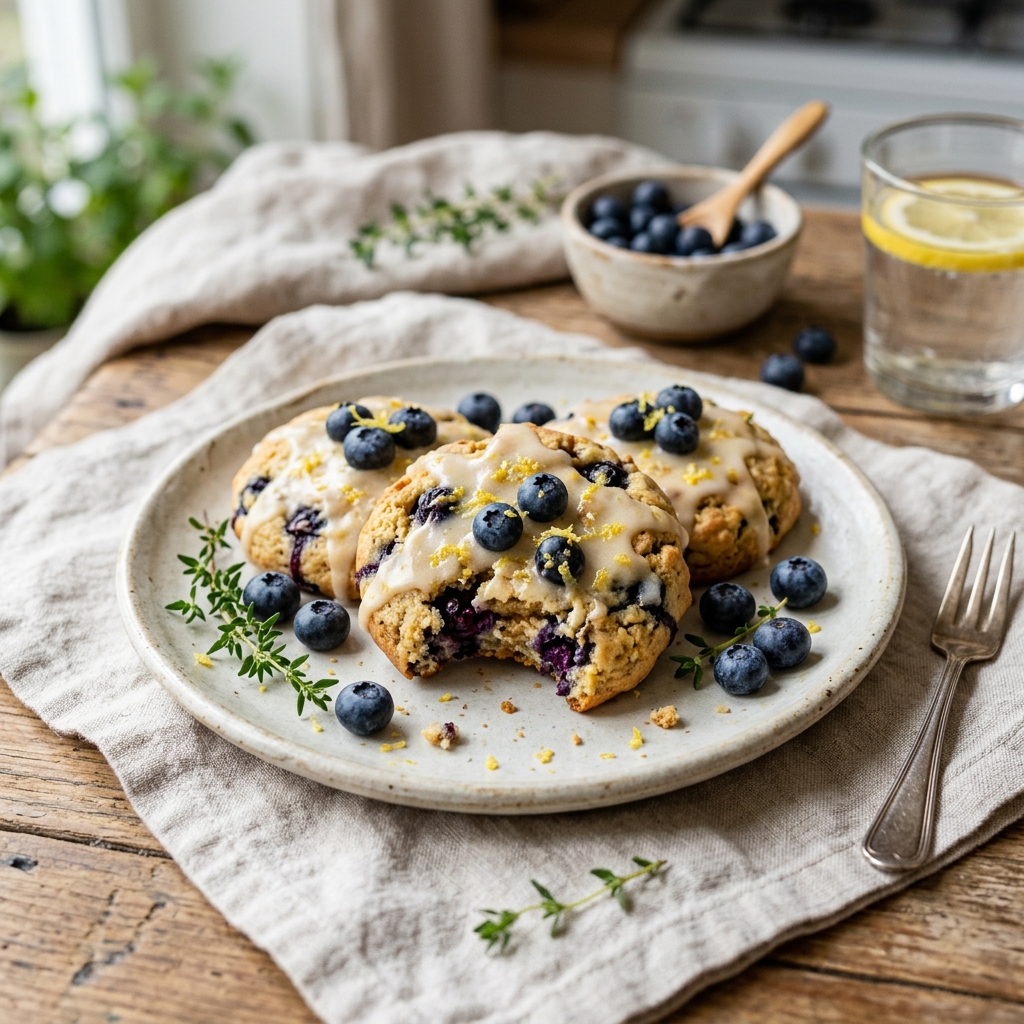 Protein Summer Cookies Lemon Blueberry