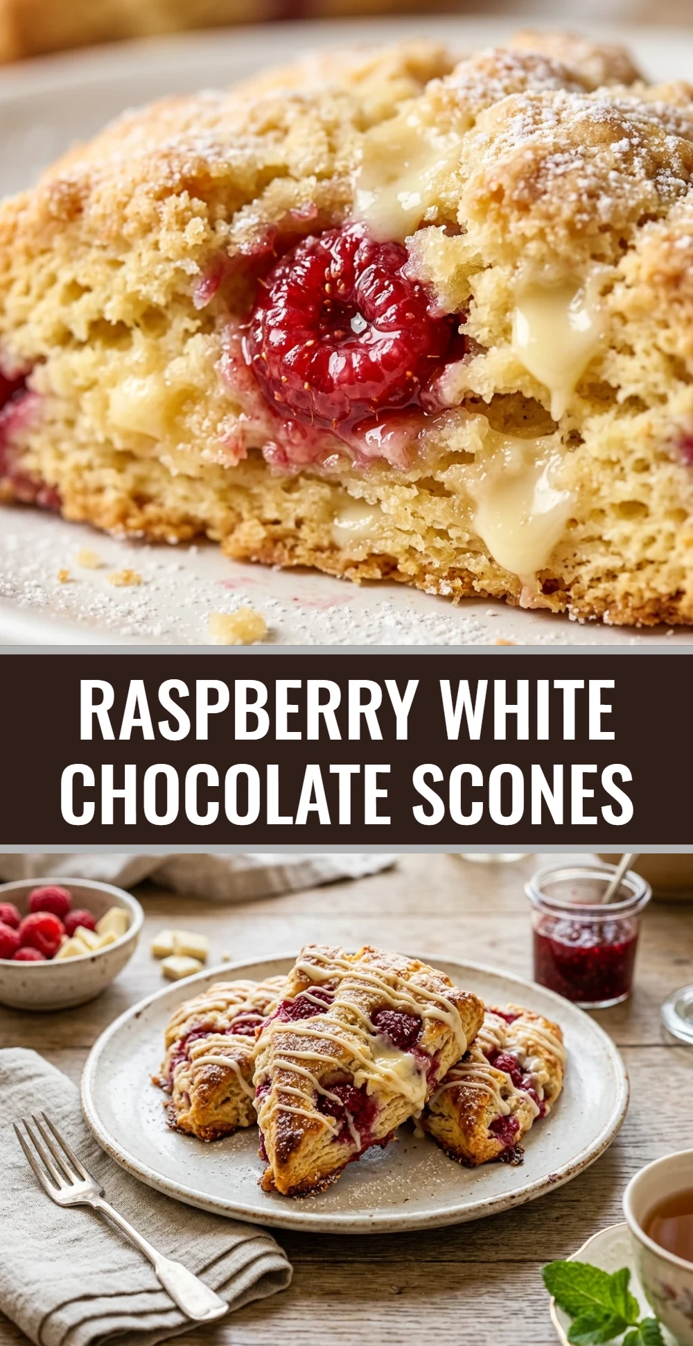 Raspberry White Chocolate Scones