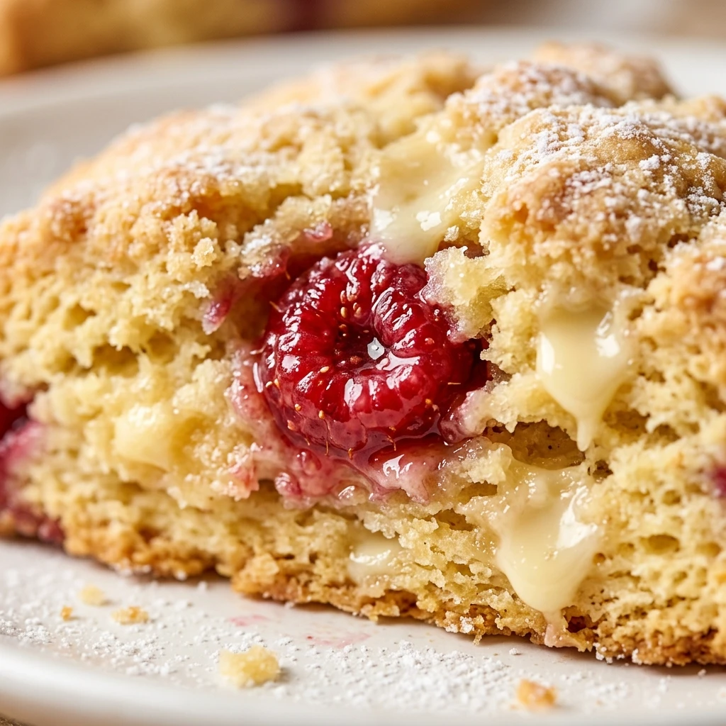 Raspberry White Chocolate Scones