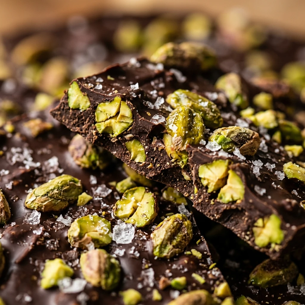 Salted Pistachio Chocolate Bark