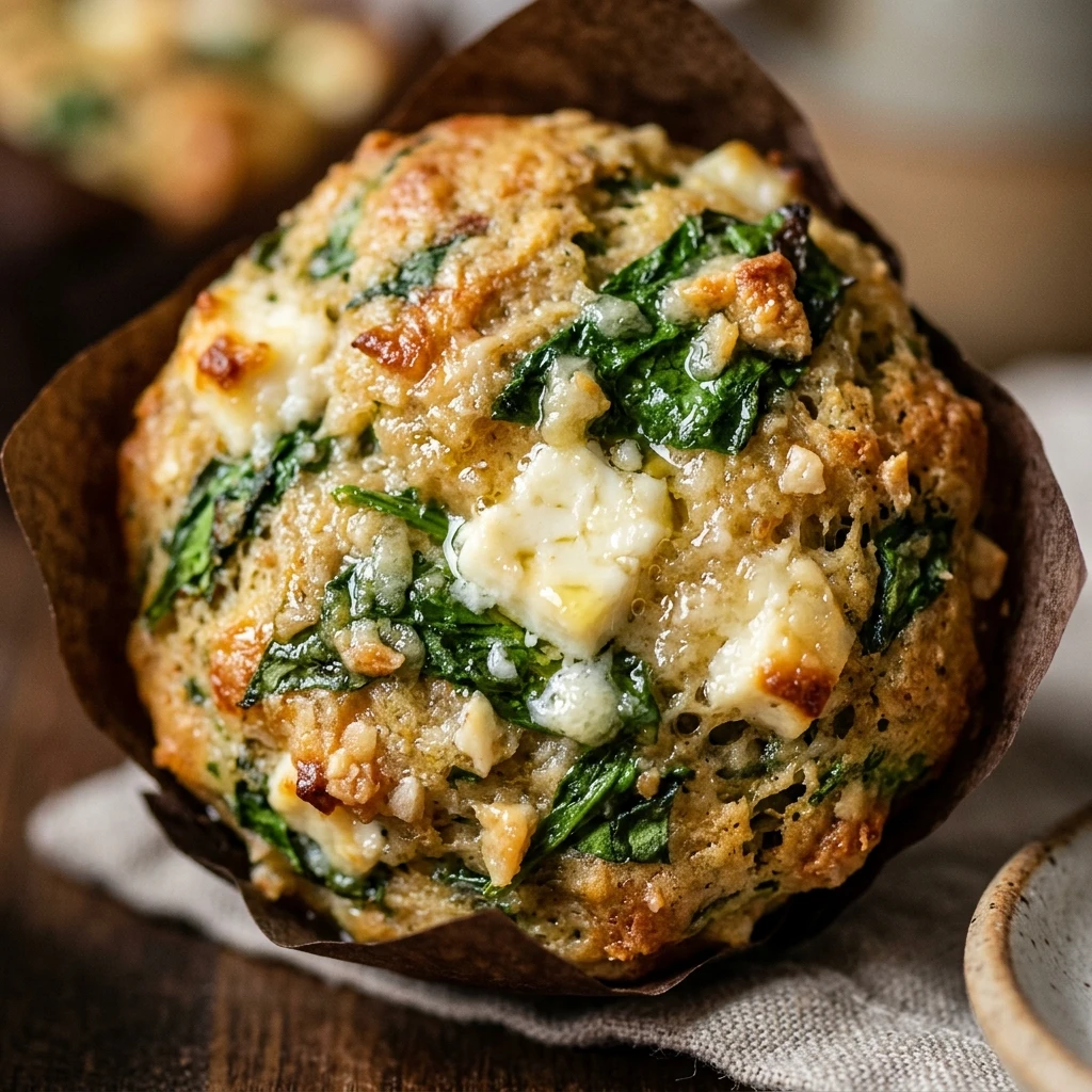 Savory Spinach Feta Breakfast Muffins