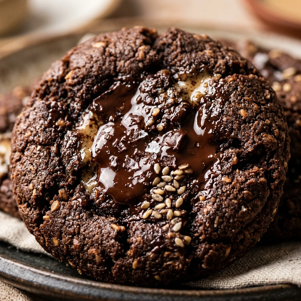 Tahini Chocolate Chickpea Cookies
