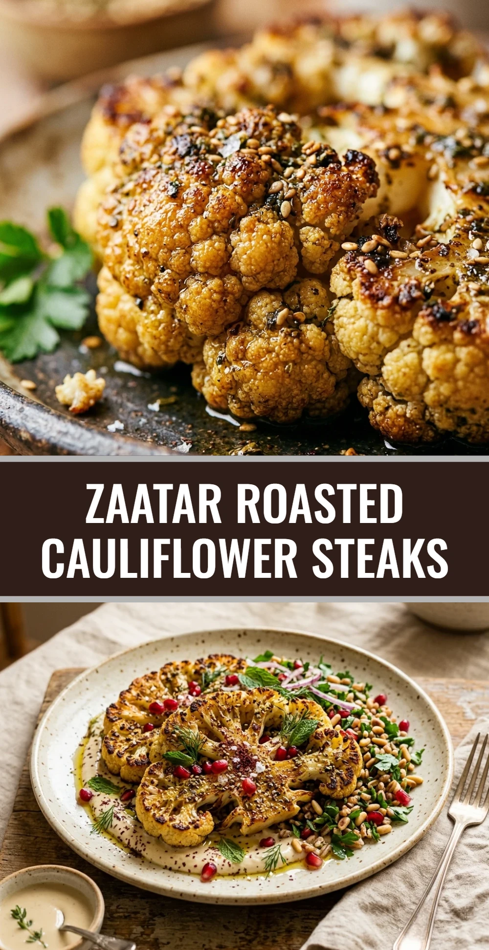 Zaatar Roasted Cauliflower Steaks