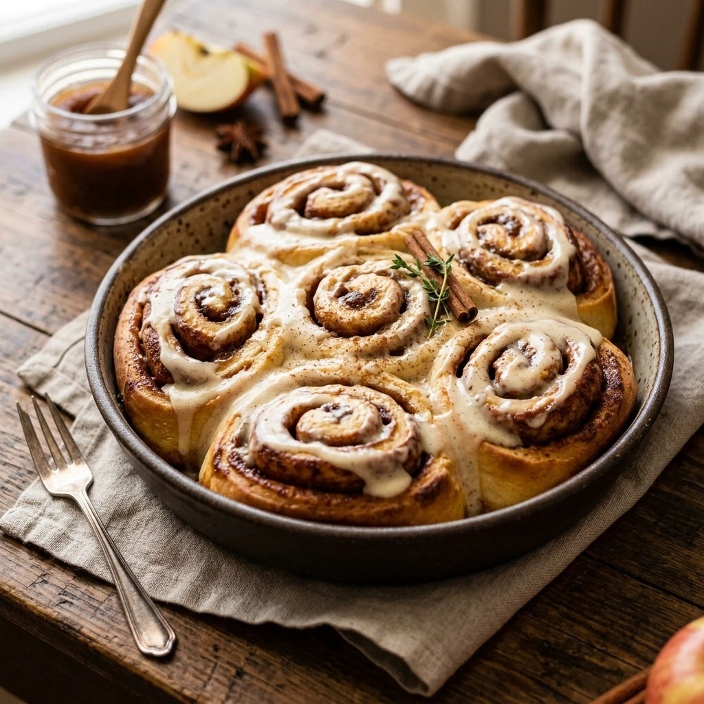 Apple Butter Cinnamon Rolls