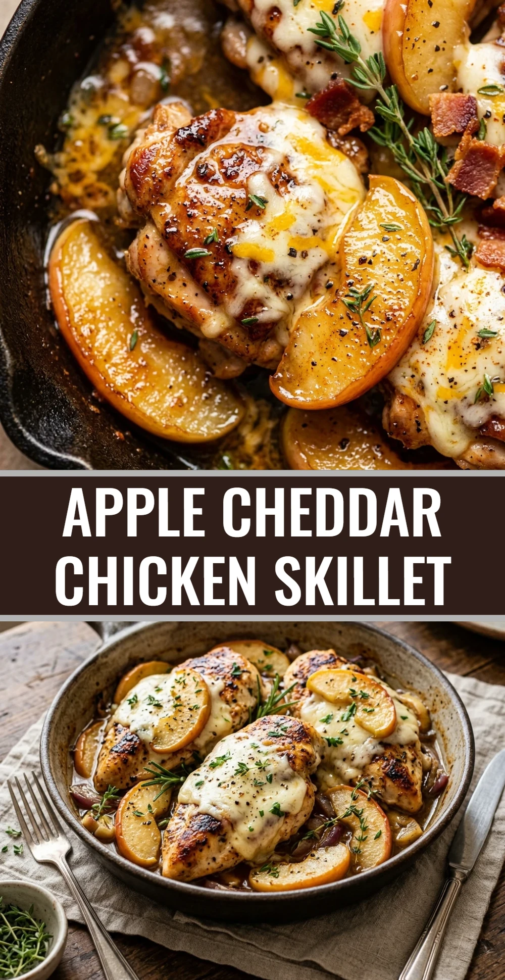 Apple Cheddar Chicken Skillet