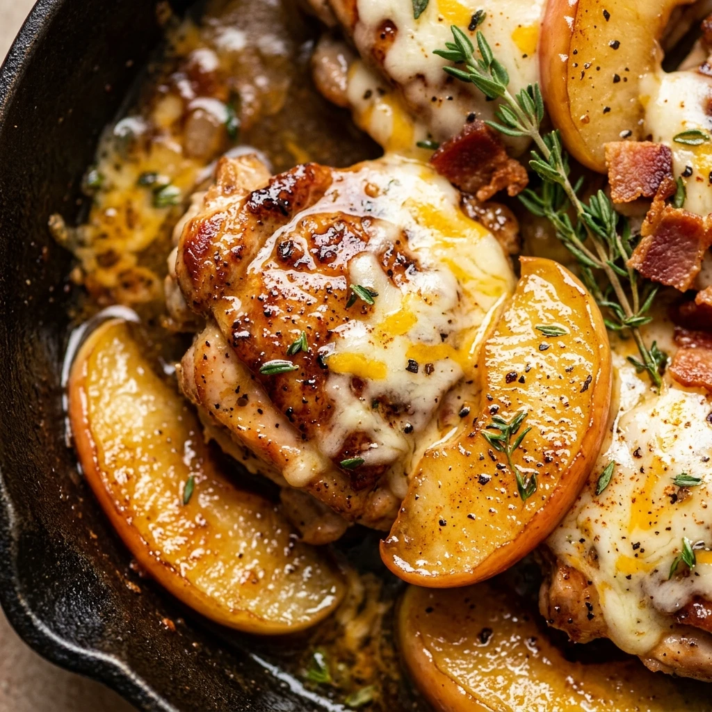 Apple Cheddar Chicken Skillet