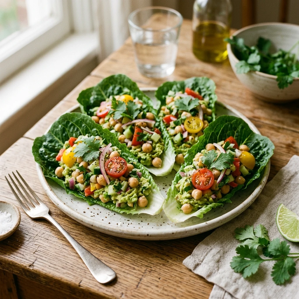 Avocado Chickpea Salad Cups