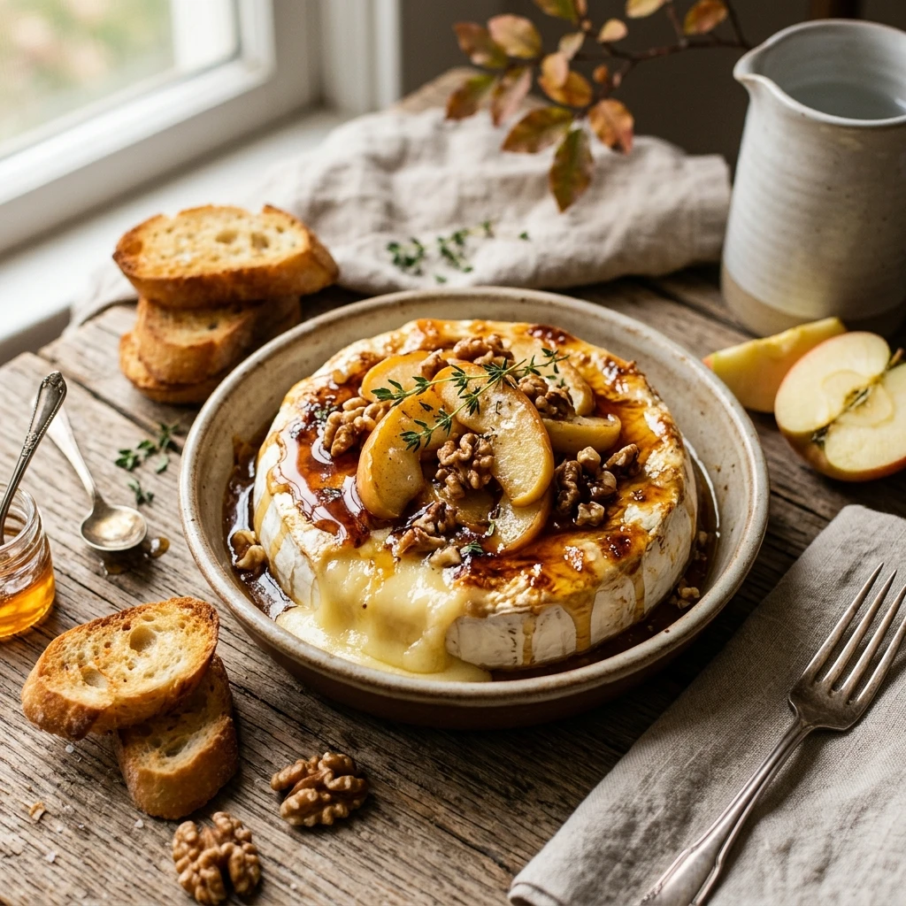 Baked Brie With Apples And Honey