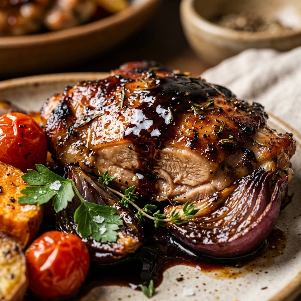 Balsamic Glazed Chicken And Veggies