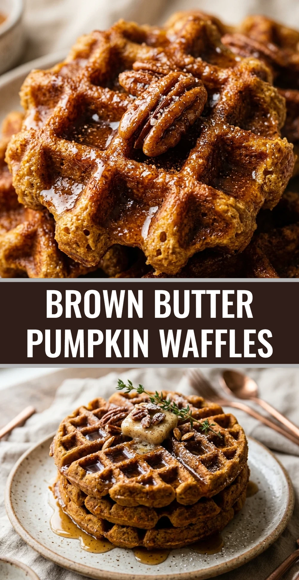 Brown Butter Pumpkin Waffles