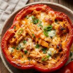 Buffalo Chicken Stuffed Peppers