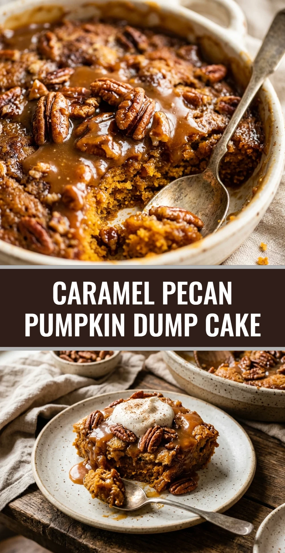 Caramel Pecan Pumpkin Dump Cake