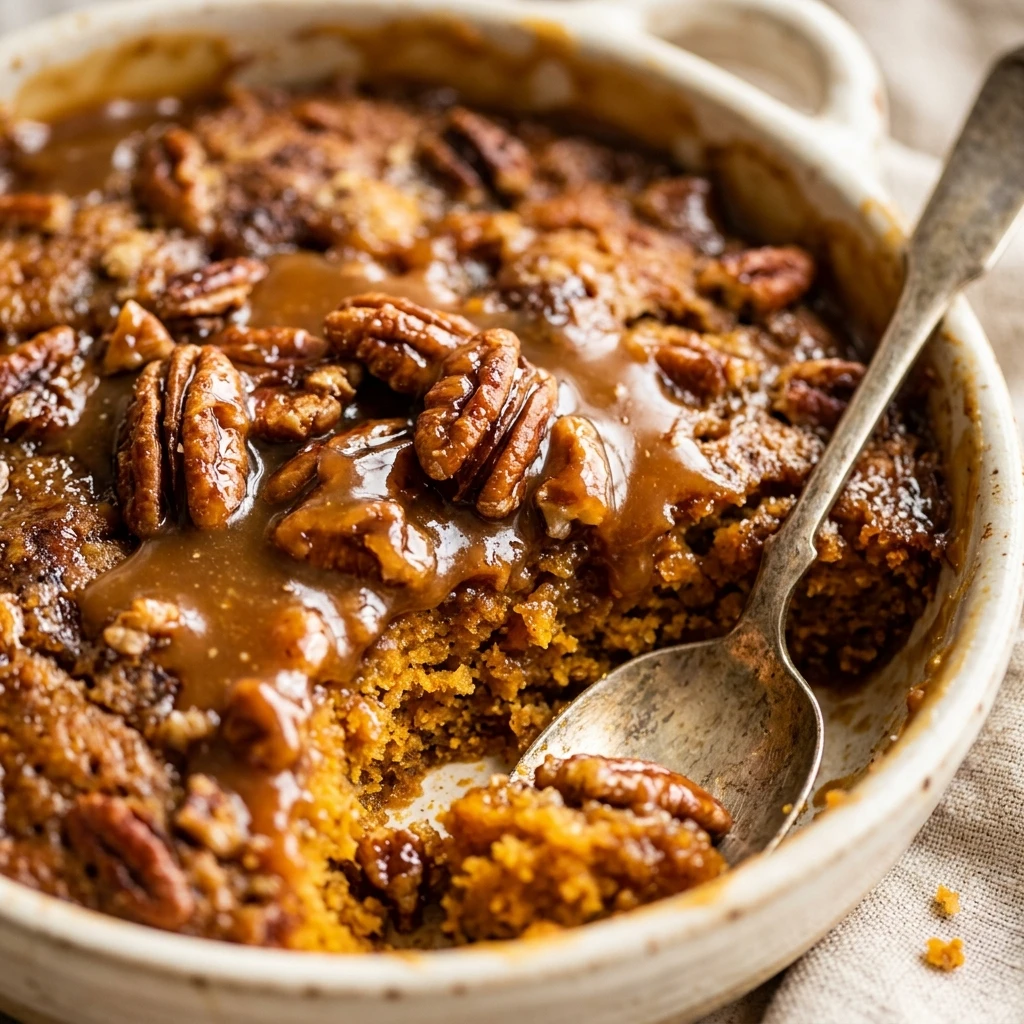 Caramel Pecan Pumpkin Dump Cake