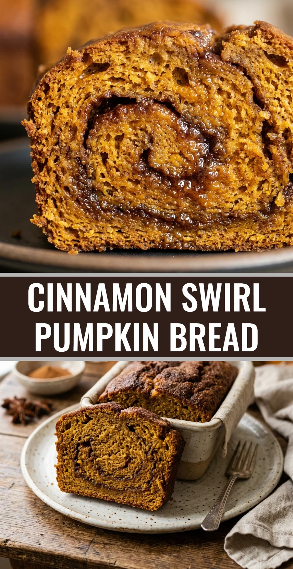 Cinnamon Swirl Pumpkin Bread