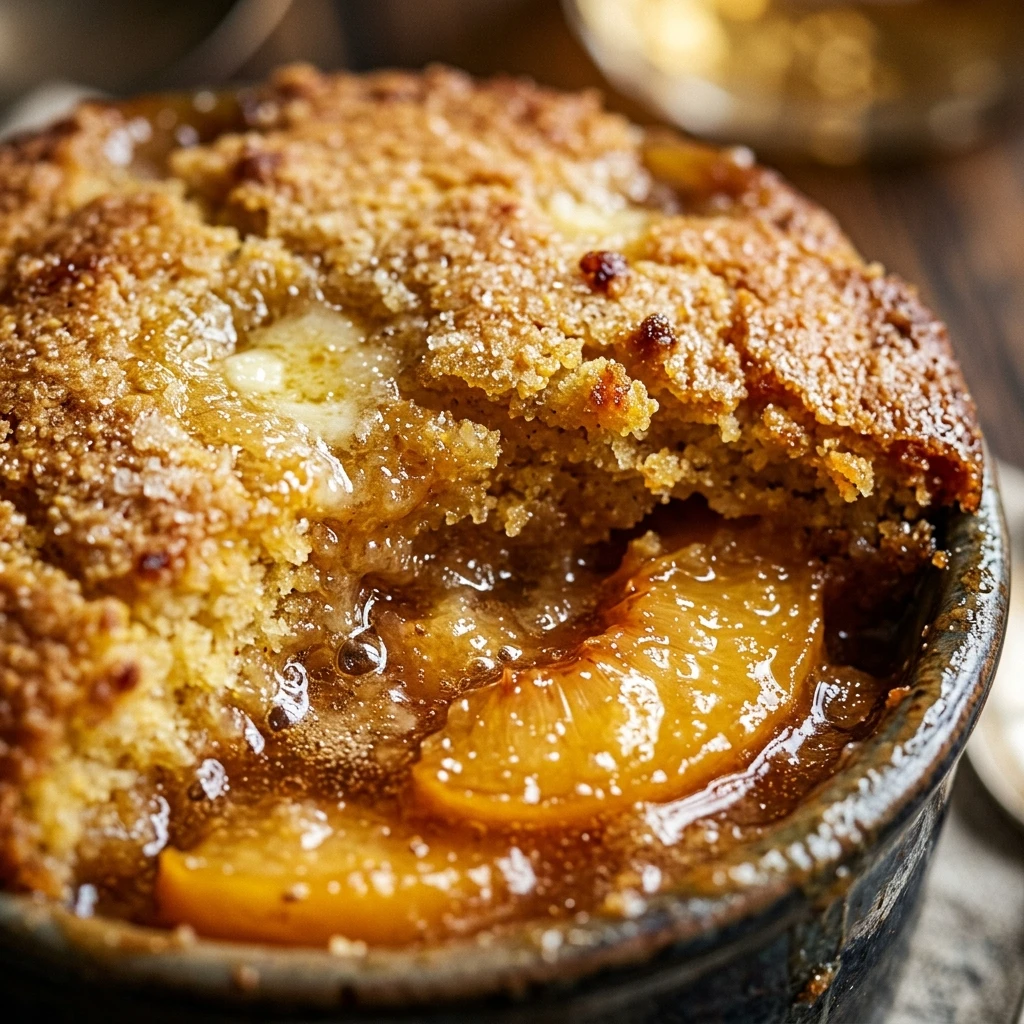 Cornbread Peach Cobbler