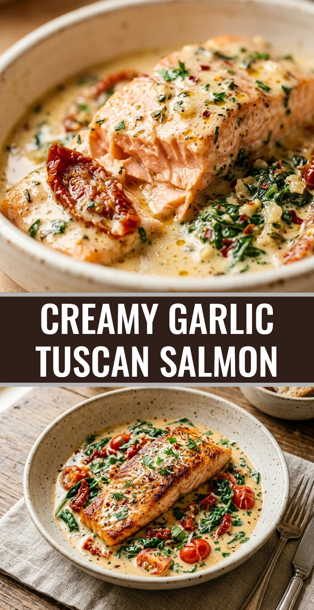 Creamy Garlic Tuscan Salmon