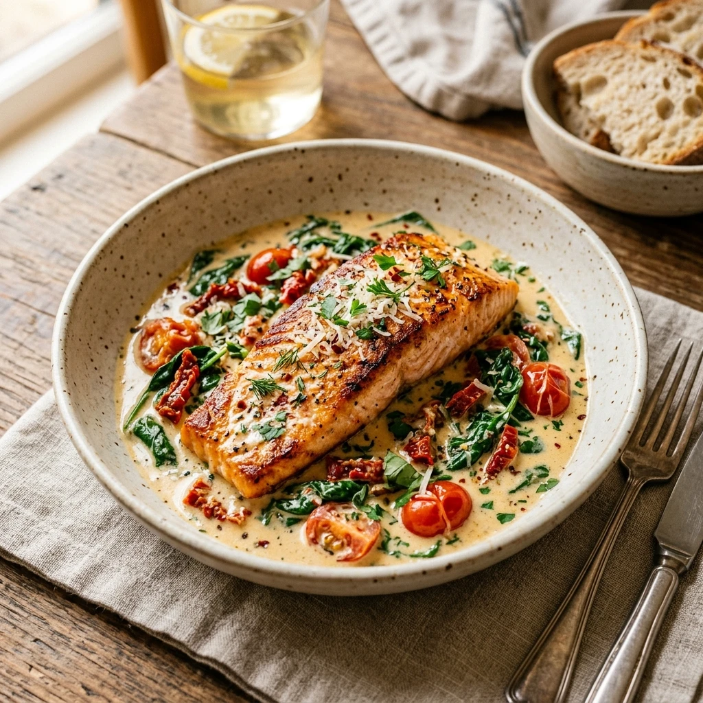 Creamy Garlic Tuscan Salmon