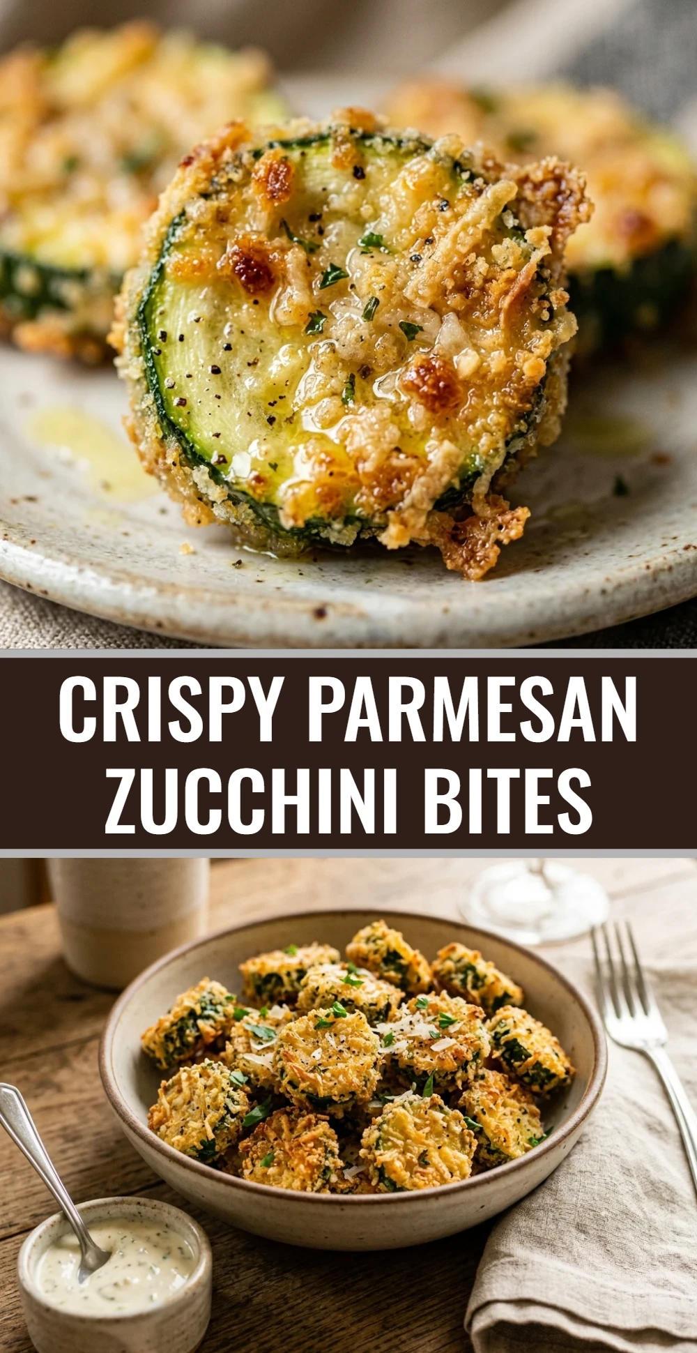 Crispy Parmesan Zucchini Bites