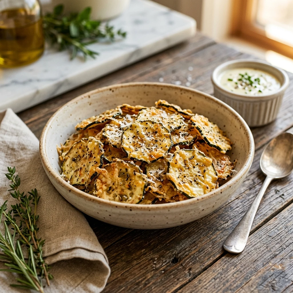 Crispy Parmesan Zucchini Chips