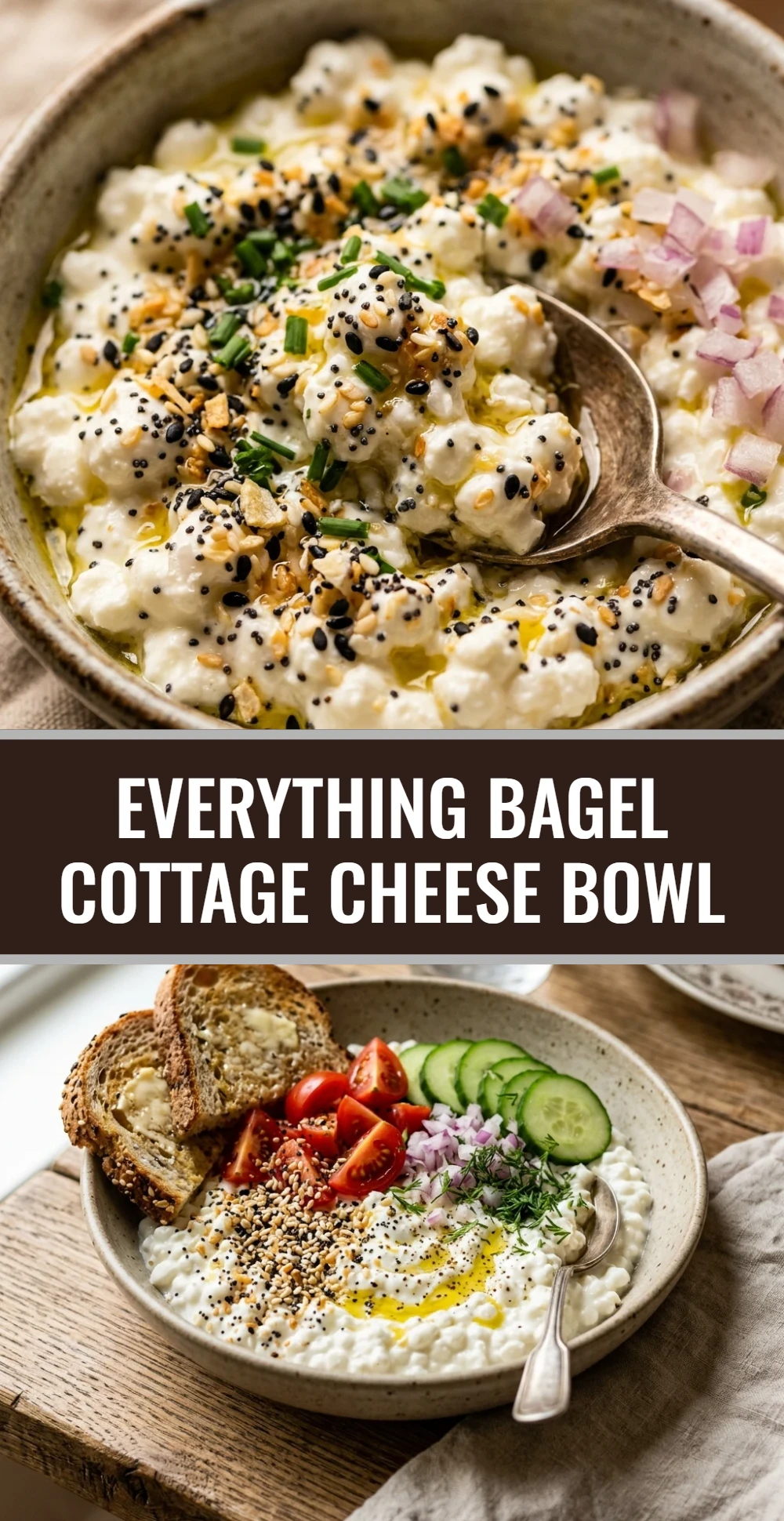 Everything Bagel Cottage Cheese Bowl
