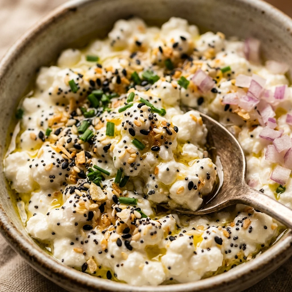 Everything Bagel Cottage Cheese Bowl