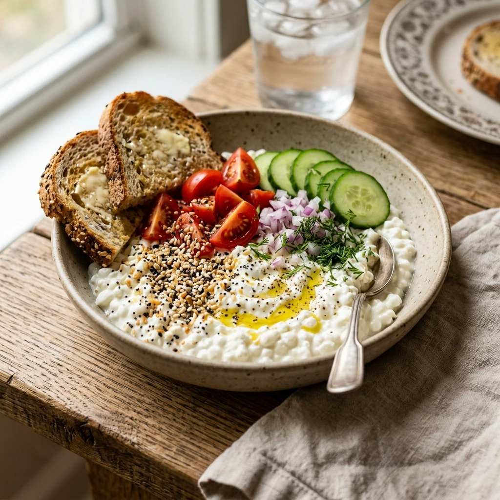 Everything Bagel Cottage Cheese Bowl