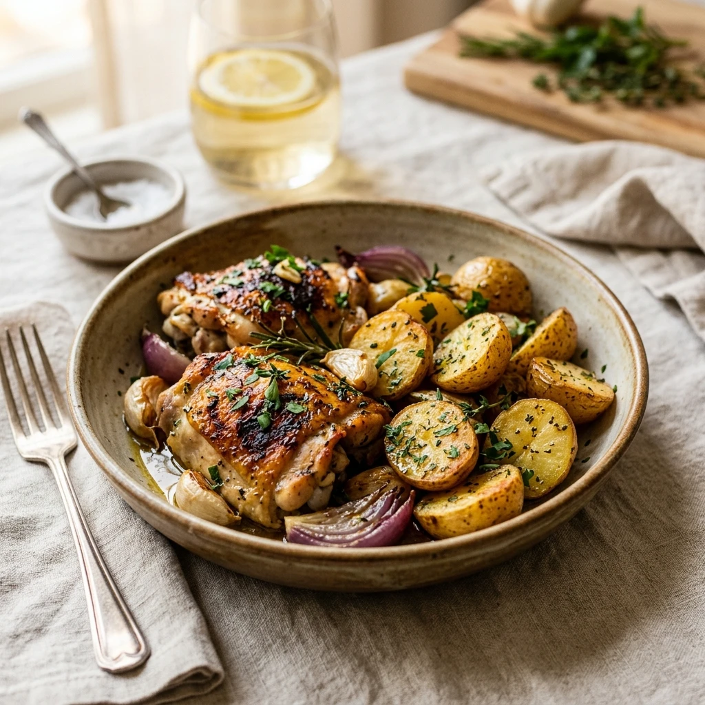 Garlic Herb Chicken And Potatoes