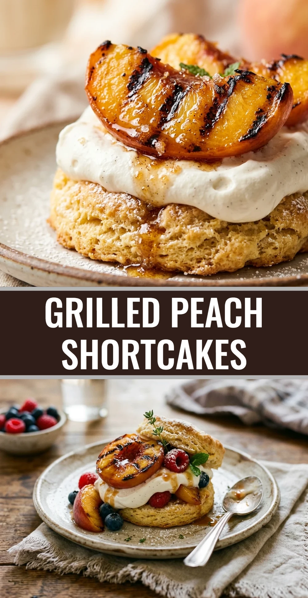 Grilled Peach Shortcakes